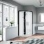 Novellini Glax Black 1 2.0 R Sauna parowa 100x100x217 cm profile czarne szkło przezroczyste G21R109M5-1HH - zdjęcie 1
