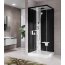 Novellini Glax Black 2 2.0 G+F Hydro Plus Kabina parowa 80x80x210 cm wersja lewa profile czarne szkło przezroczyste G22GF80SM1L-1HU - zdjęcie 1