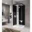 Novellini Glax Black 2 2.0 G+F Hydro Plus Kabina parowa 90x90x217 cm wersja lewa profile czarne szkło przezroczyste G22GF99ST1L-1HU - zdjęcie 1