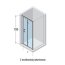 Novellini Kali Drzwi prysznicowe składane 65-71x195 cm + środek czyszczący GRATIS KALIS65-1B - zdjęcie 2