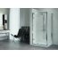 Novellini Kuadra G Drzwi prysznicowe skrzydłowe 84-90x200 cm szkło przezroczyste, profile chrom KUADG84-1K - zdjęcie 1