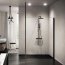 Novellini Kuadra Black H Kabina prysznicowa walk-in 157-160x200 cm szkło przezroczyste profile czarne KUADH160-1H - zdjęcie 1