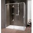 Novellini Opera Black 2P Drzwi prysznicowe przesuwne wnękowe 107-111x200 cm lewe, szkło przezroczyste, profile czarne OPE2P107S-1H - zdjęcie 1