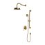 Omnires Armance Zestaw prysznicowy podtynkowy z deszczownicą złoty SYSAM20GL - zdjęcie 1