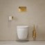 Omnires Eco Flush Set Zestaw Stelaż do WC StrongFrame z Eco spłukiwaniem + przycisk WC Minimal złoty połysk STFWCECO1M-RGL - zdjęcie 4