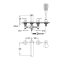 Omnires Hudson Bateria wannowa z zestawem prysznicowym chrom HS4132 - zdjęcie 3