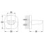 Omnires Hudson Uchwyt prysznicowy punktowy 5,9x5,9x5,8 cm chrom 8879A - zdjęcie 2