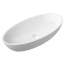 Omnires Marble+ Siena Umywalka nablatowa 60x35x12,4 cm, biała SIENALUNBP - zdjęcie 1