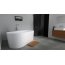 Omnires Marble+ Monaco Wanna wolnostojąca 181x85x60 cm, biała MONACO181BP - zdjęcie 2