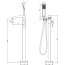 Omnires Murray Bateria wannowa wolnostojąca z zestawem prysznicowym chrom MU6133 - zdjęcie 2