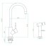 Omnires Nokite Bateria kuchenna z prysznicem, inox S1012 - zdjęcie 3