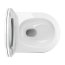 Omnires Ottawa Zestaw Toaleta WC bez kołnierza krótka + deska wolnoopadająca biały połysk OTTAWASPXMWBP - zdjęcie 5