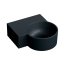 Omnires Ovo M+ Umywalka nablatowa lub wisząca 34,5x33,5 cm lewa black lava mat OVO335UWLBLV - zdjęcie 1