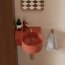 Omnires Ovo M+ Umywalka nablatowa lub wisząca 34,5x33,5 cm lewa terracotta mat OVO335UWLTE - zdjęcie 6