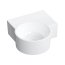 Omnires Ovo M+ Umywalka nablatowa lub wisząca 34,5x33,5 cm prawa biały OVO335UWPBP - zdjęcie 1