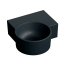 Omnires Ovo M+ Umywalka nablatowa lub wisząca 34,5x33,5 cm prawa black lava mat OVO335UWPBLV - zdjęcie 1