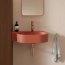 Omnires Ovo M+ Umywalka nablatowa lub wisząca 55,5x38,5 cm lewa terracotta mat OVO555UWLTE - zdjęcie 6