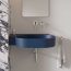 Omnires Ovo M+ Umywalka nablatowa lub wisząca 64,5x44,5 cm lewa midnight blue mat OVO645UWLMB - zdjęcie 6