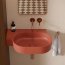 Omnires Ovo M+ Umywalka nablatowa lub wisząca 64,5x44,5 cm lewa terracotta mat OVO645UWLTE - zdjęcie 6