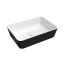 Omnires Parma M+ Umywalka nablatowa 50x35 cm biała/czarny połysk PARMAUNBCP - zdjęcie 1