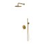 Omnires Y Zestaw prysznicowy podtynkowy z deszczownicą złoty szczotkowany SYSY19GLB - zdjęcie 1