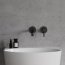 Omnires Y Bateria umywalkowa podtynkowa 18,5 cm czarna Y1215HBL - zdjęcie 5