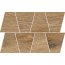 Opoczno Grand Wood Rustic Chocolate Mosaic Trapeze Mozaika ścienno-podłogowa drewnopodobna 19x30,6 cm, czekoladowa OD498-089 - zdjęcie 1