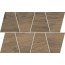 Opoczno Grand Wood Rustic Brown Mosaic Trapeze Mozaika ścienno-podłogowa drewnopodobna 19x30,6 cm, brązowa OD498-086 - zdjęcie 1