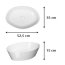 Opoczno Splendour Oval Umywalka nablatowa 52,5x35x15 cm z korkiem ceramicznym, biała K40-004 - zdjęcie 3