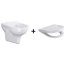 Opoczno Street Fusion Zestaw Toaleta WC podwieszana 52,5x36 cm CleanOn bez kołnierza z deską sedesową wolnoopadającą, biała OK579-001-BOX+K98-0130 - zdjęcie 1