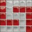 Opoczno Universal Glass Decorations Glass Silver/Red Mosaic D New Mozaika szklana 14,8x14,8x0,8 cm, czerwona błyszcząca OD660-123 - zdjęcie 1