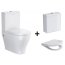 Opoczno Urban Harmony Zestaw Toaleta WC kompaktowa z deską wolnoopadającą i zbiornikiem z doprowadzeniem wody z boku, biały OK580-010-BOX+K98-0130+OK580-011-BOX - zdjęcie 1