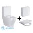 Opoczno Urban Harmony Zestaw Toaleta WC kompaktowa CleanOn bez kołnierza z deską wolnoopadającą i spłuczką, biała OK580-009-BOX + K98-0130 + OK580-011-BOX - zdjęcie 1