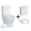 Opoczno Urban Harmony Zestaw Toaleta WC kompaktowa CleanOn bez kołnierza z deską wolnoopadającą i spłuczką, biała OK580-009-BOX + K98-0133 + OK580-011-BOX - zdjęcie 1