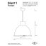 Original BTC Giant 1 Lampa wisząca 29,5x36 cm IP20 E27 GLS, czarna FP066K/GL01W - zdjęcie 2