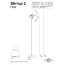 Original BTC Stirrup 2 Lampa stojąca 157x36 cm IP20 E27 GLS, aluminiowa FF524NG - zdjęcie 2