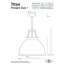 Original BTC Titan Size 1 Lampa wisząca 36x35,5 cm IP20 E27 GLS, biała, złota FP005W/GO - zdjęcie 2