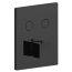 Paffoni Elle Bateria wannowo-prysznicowa podtynkowa termostatyczna czarny mat CPT518NO - zdjęcie 1