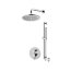 Paffoni Light Zestaw prysznicowy podtynkowy z deszczownicą 30 cm stal szczotkowana LIG018ZN5CST - zdjęcie 1