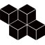 Paradyż Nero Romb Hexagon Mozaika 20,4x23,8 cm PARNEROROMHEKS204238 - zdjęcie 1