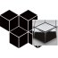 Paradyż Nero Romb Hexagon Mozaika 20,4x23,8 cm PARNEROROMHEKS204238 - zdjęcie 2