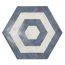 Peronda Argila Andaman Decor Gres Dekor podłogowy 25,8x29 cm, biały/niebieski 19437 - zdjęcie 1