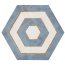 Peronda Argila Andaman Decor Gres Dekor podłogowy 25,8x29 cm, biały/niebieski 19437 - zdjęcie 3