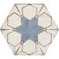 Peronda Argila Andaman Decor Gres Dekor podłogowy 25,8x29 cm, biały/niebieski 19437 - zdjęcie 5