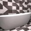 Peronda FS Damera FS Rombos-N Płytka podłogowa 45x45 cm, biała/czarna 16447 - zdjęcie 2