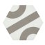 Peronda Roll by Dsignio White-Grey Płytka ścienna 28,5x24,7 cm, biała/szara 18909 - zdjęcie 1