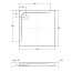 Besco Acro Ultraslim Brodzik kwadratowy 80x80x2 cm biały BMAC-80 - zdjęcie 3