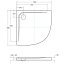Besco Asco Ultraslim Brodzik półokrągły 80x80x2 cm biały BMAS-80 - zdjęcie 3