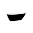 PMD Besco Goya B&W Wanna wolnostojąca 160x70 cm z odpływem klik-klak, biała/czarna WMD-160-GBW - zdjęcie 1