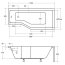 PMD Besco Integra Kabino-wanna asymetryczna 150x75 cm akrylowa prawa z parawanem 2-częściowym, biała WAI-150-PP2 - zdjęcie 3